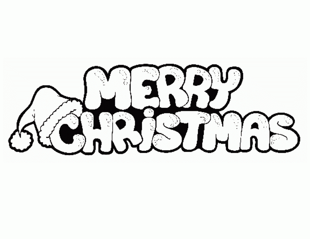 Merry Christmas Coloring Pages Free Coloring Home
