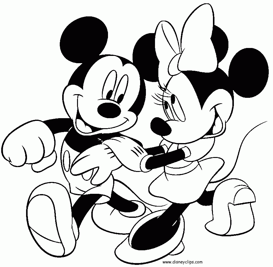 Mickey Minnie Mouse Coloring Pages