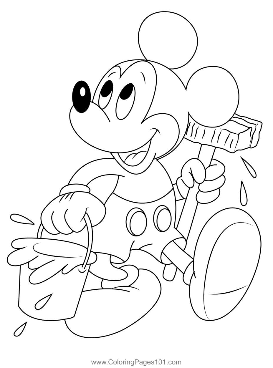 Mickey Mouse Color Coloring Page Mickey Mouse Coloring Pages