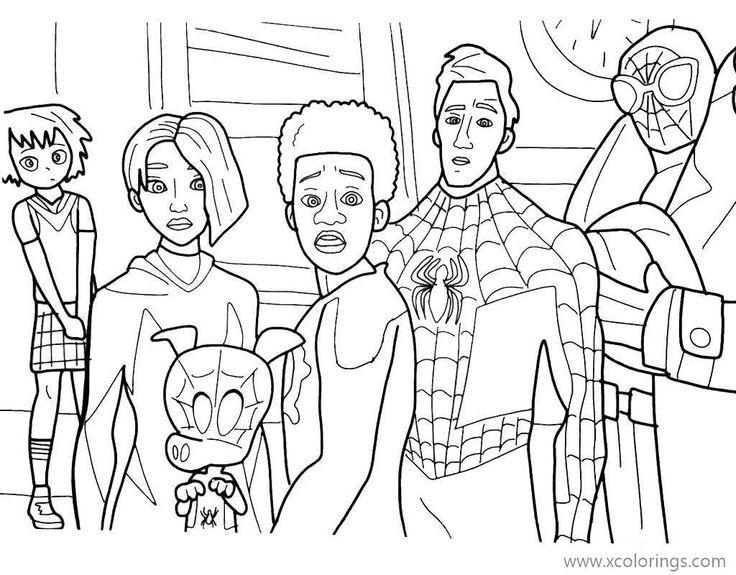 Miles Morales Coloring Page Characters In 2023 Coloring Page