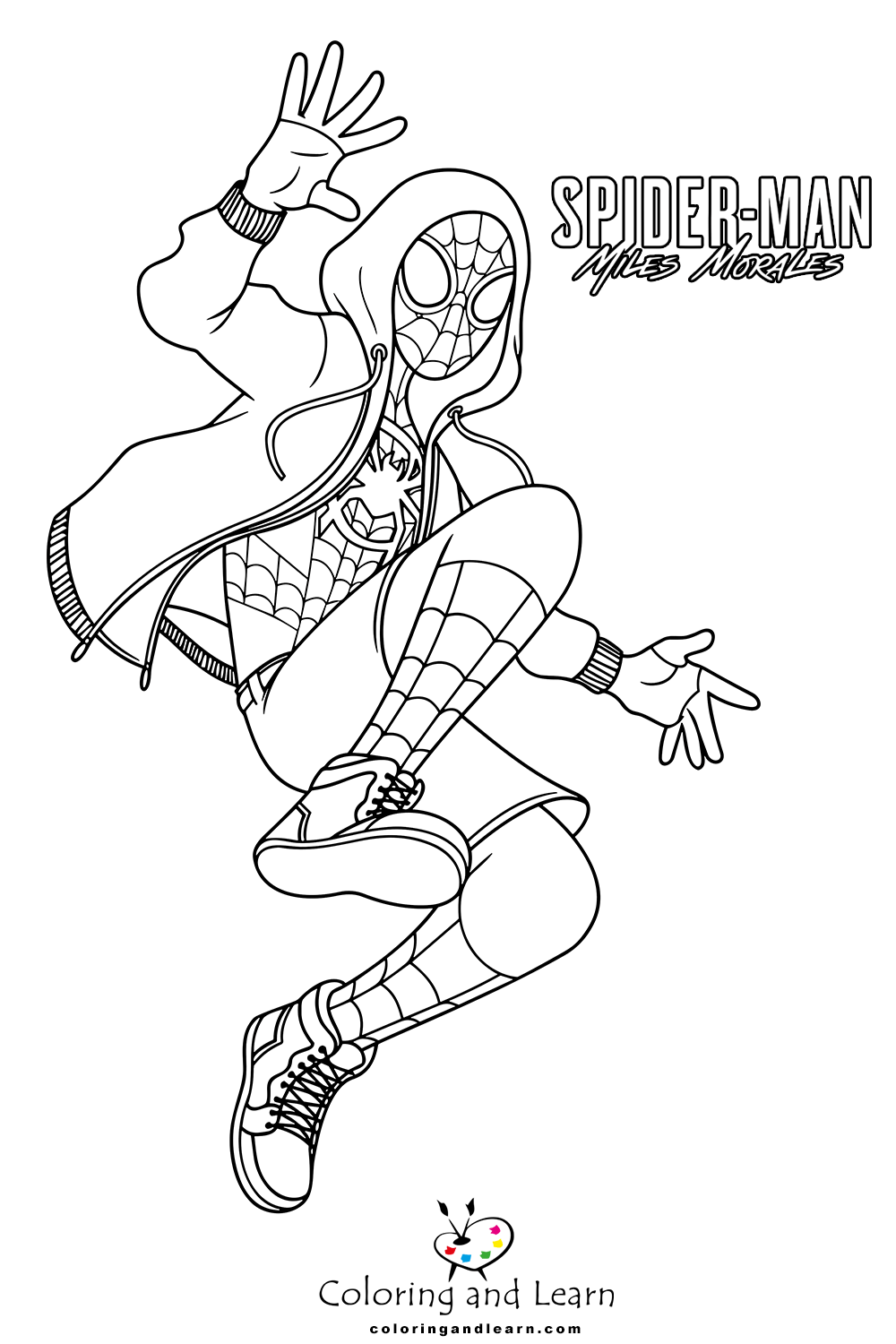 Miles Morales Coloring Pages FREE 2025 Coloring And Learn