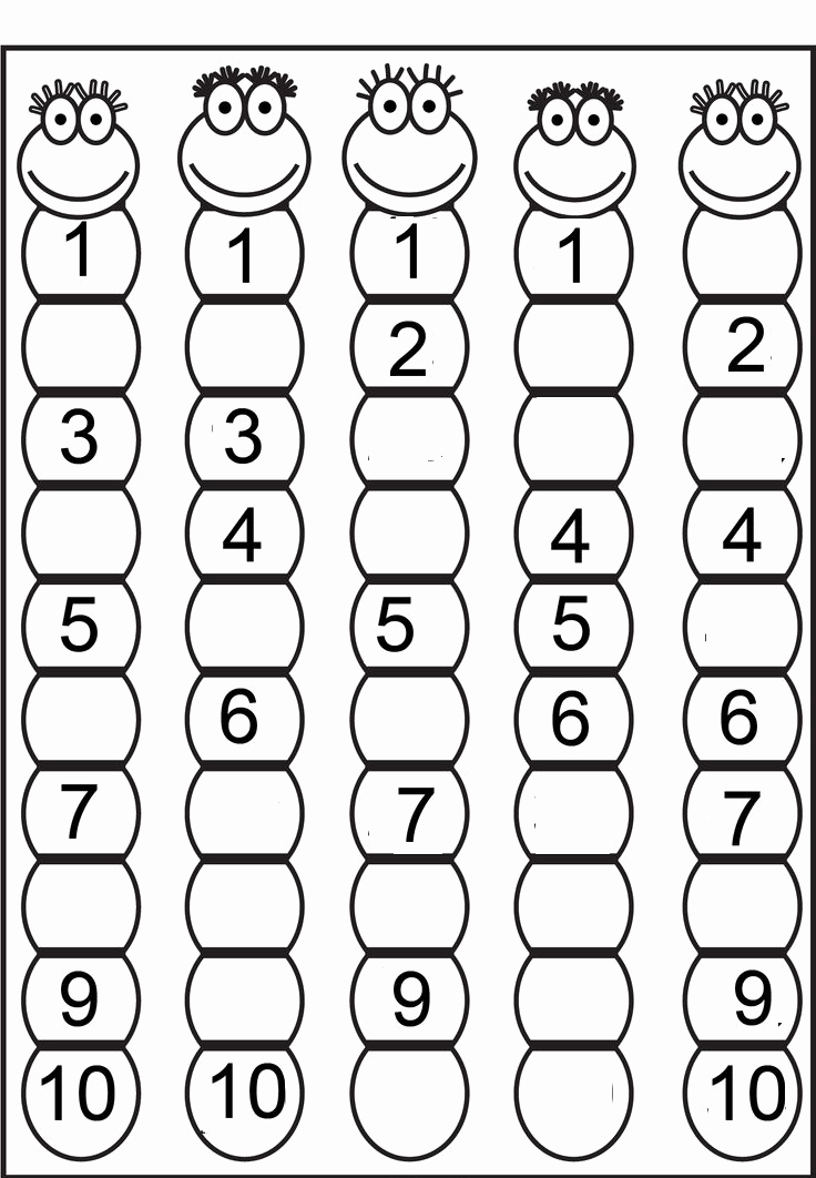 missing number worksheets