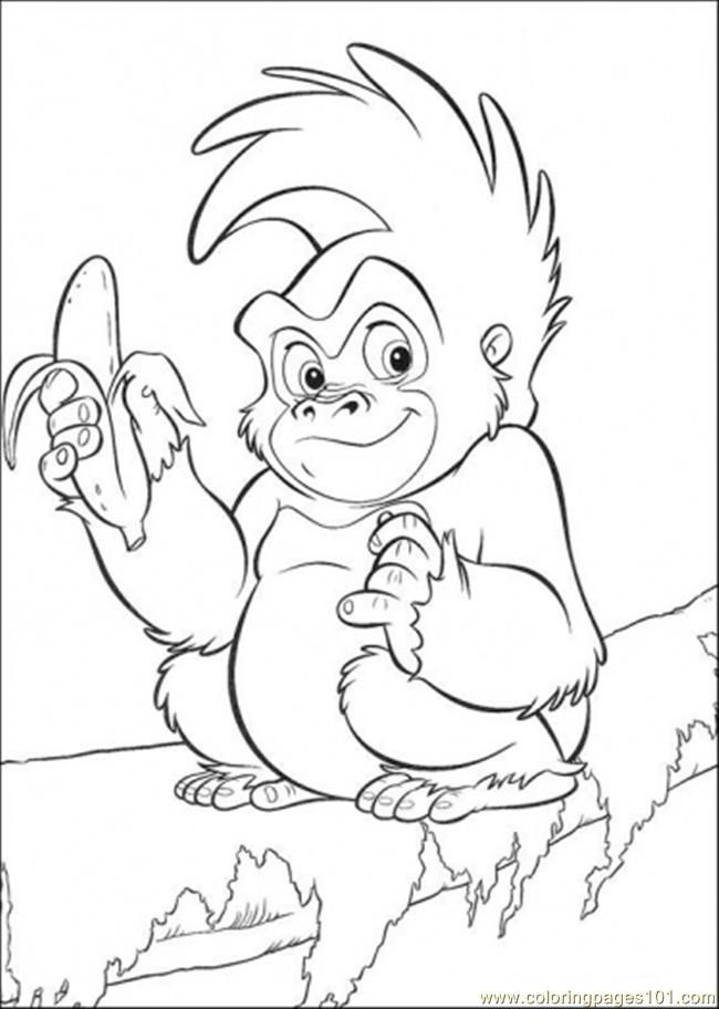 Monkey Coloring Book Page Coloring Home