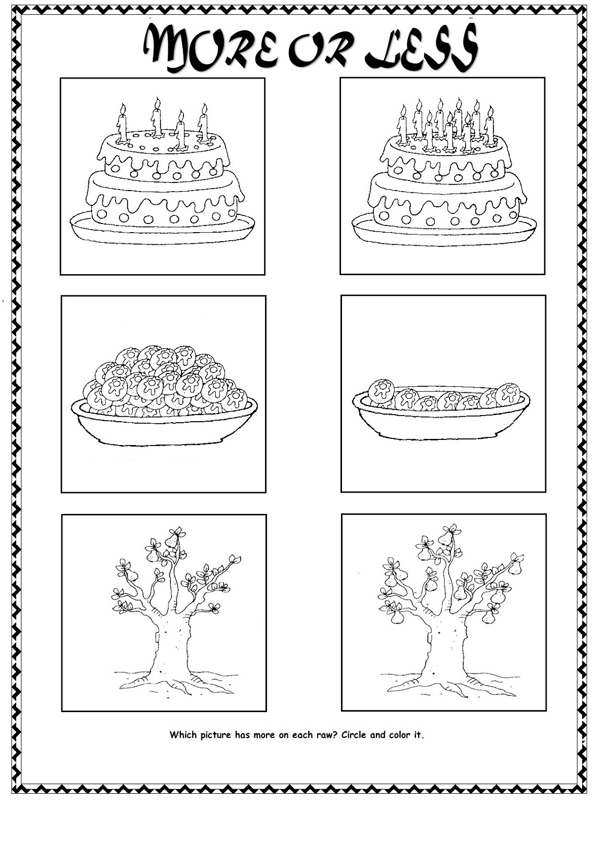 more or less worksheets