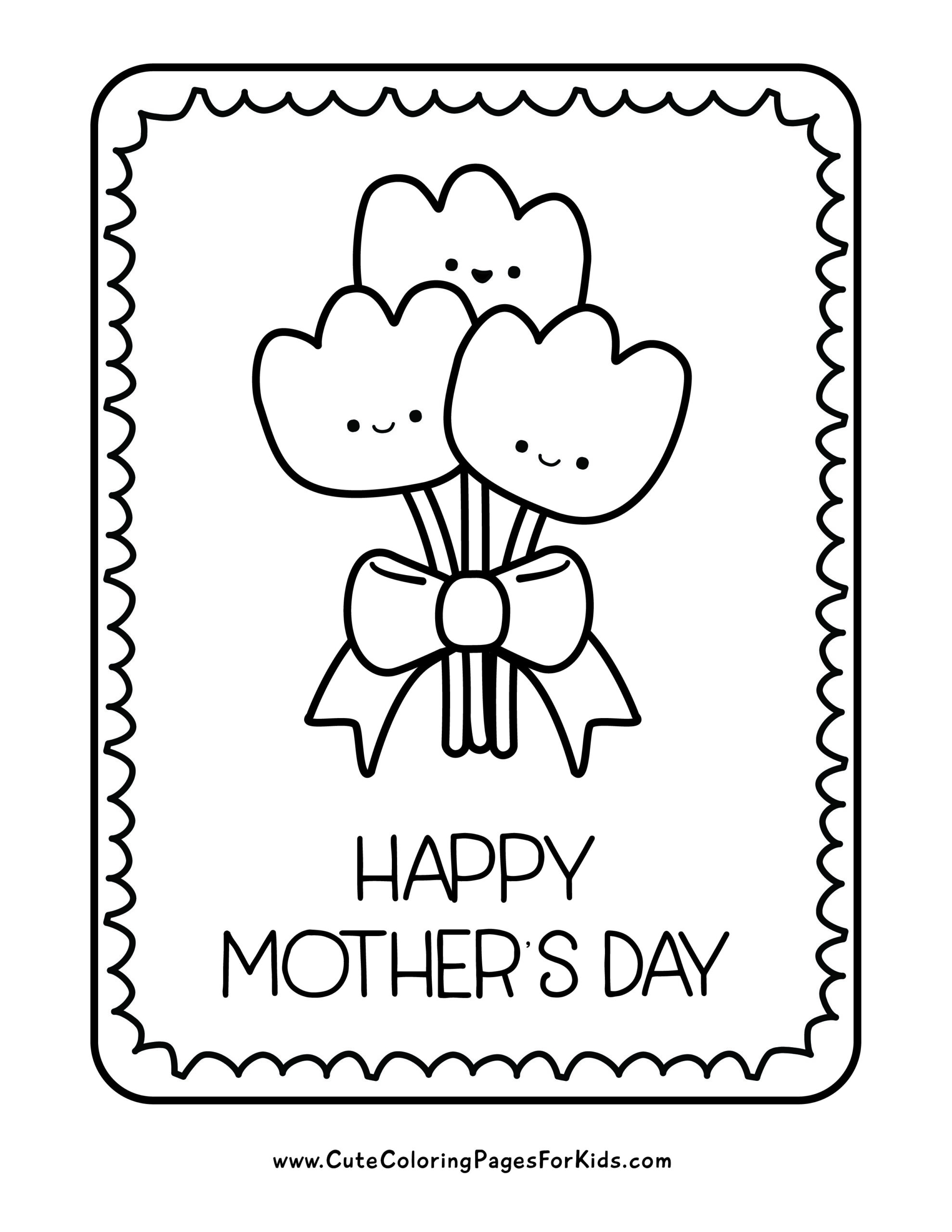 mothers day coloring pages free