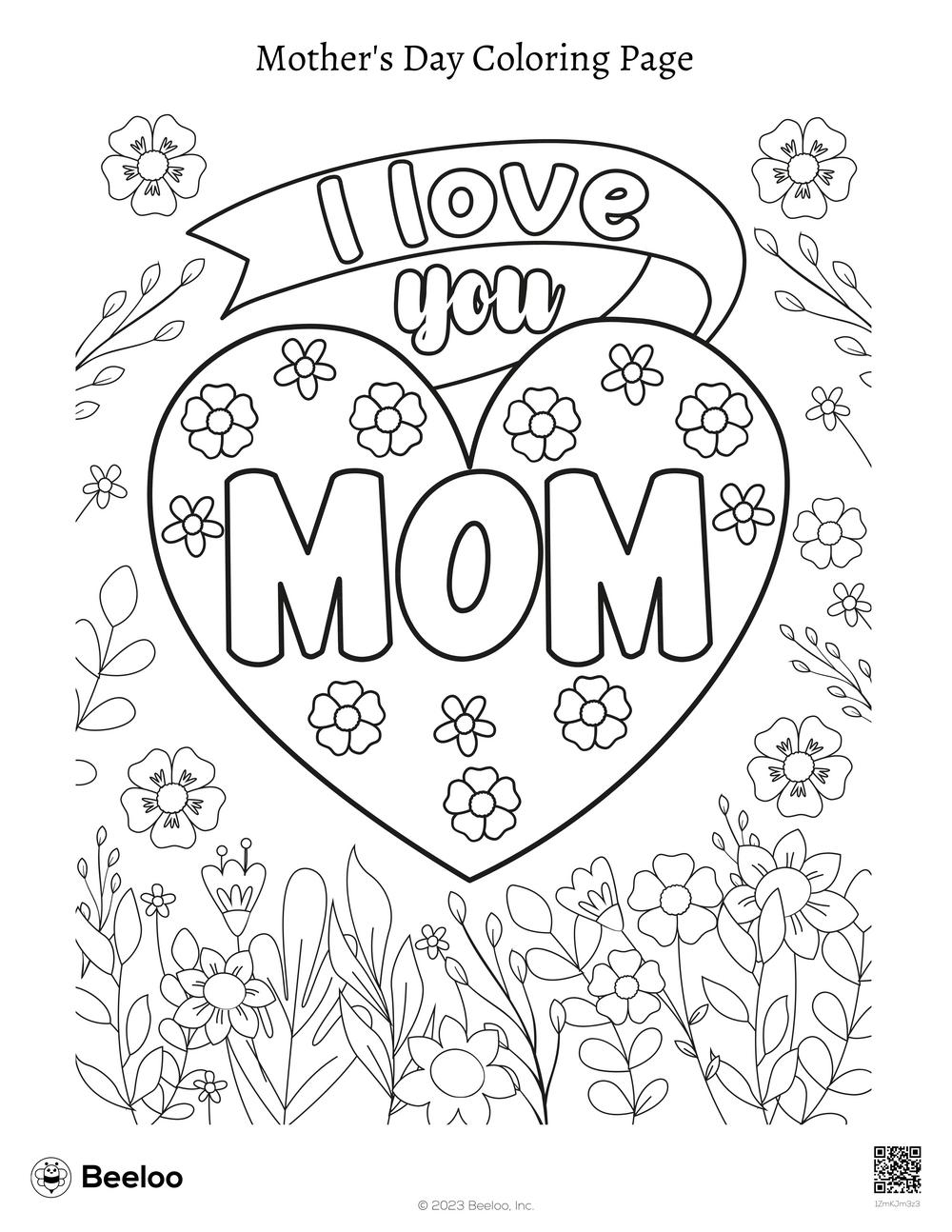 Mother 39 s Day themed Coloring Pages Beeloo Printable Crafts And 