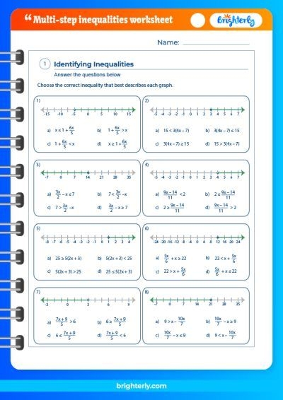 Multi Step Inequalities Worksheets Worksheets Library