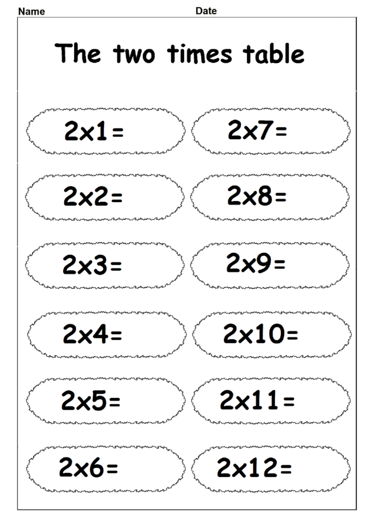 Multiplication 2 Worksheet Printable Multiplication Worksheets