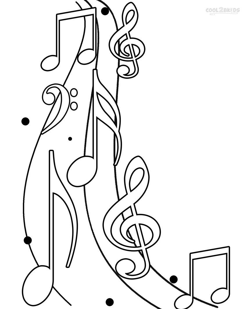 Music Note Coloring Pages