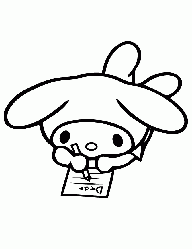 My Melody Coloring Page Coloring Home