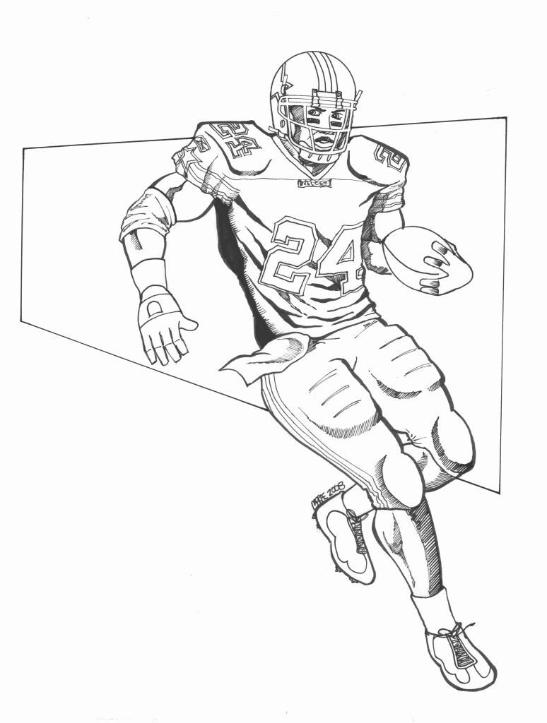 Nfl Player Coloring Pages At GetDrawings Free Download