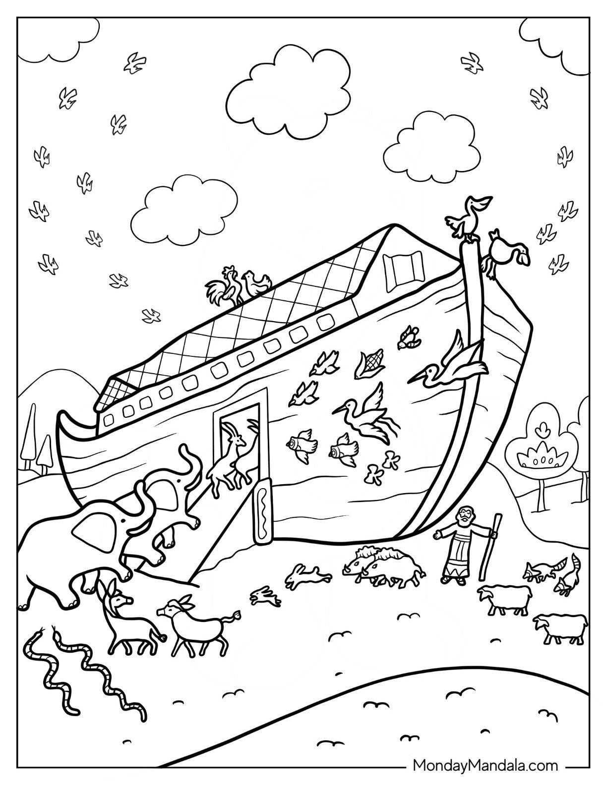 Noah S Ark Coloring Sheet Printable Free Coloring Sheet Printables 
