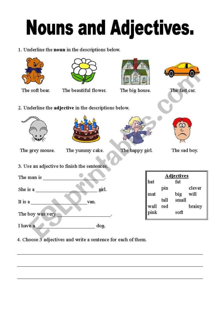 nouns and verbs worksheets