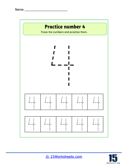number 4 worksheet
