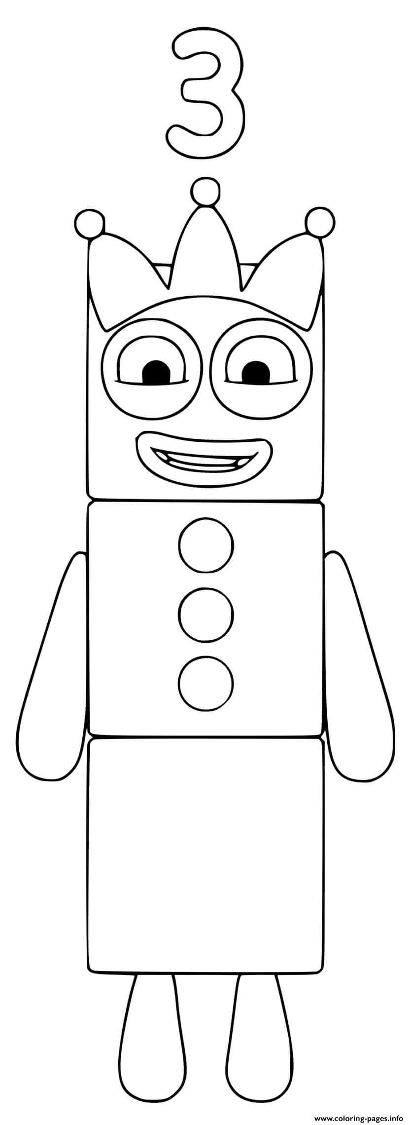Number Block Coloring Pages