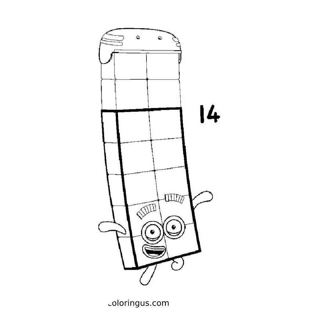 Numberblocks 13 Coloring Pages Coloringus