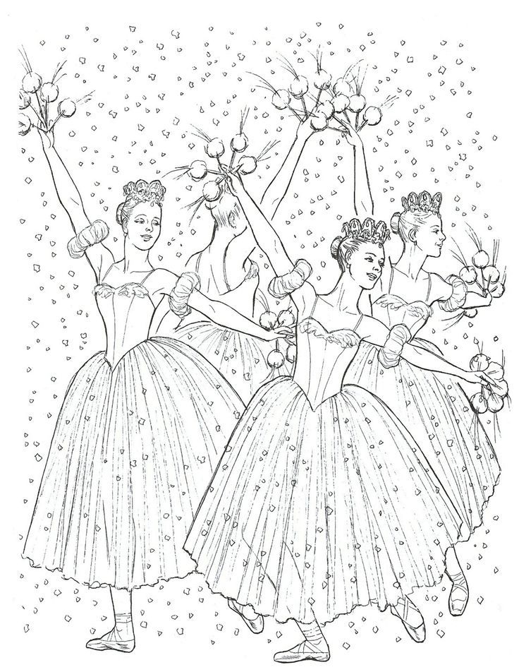 Nutcracker Ballet Coloring Page Coloring Home