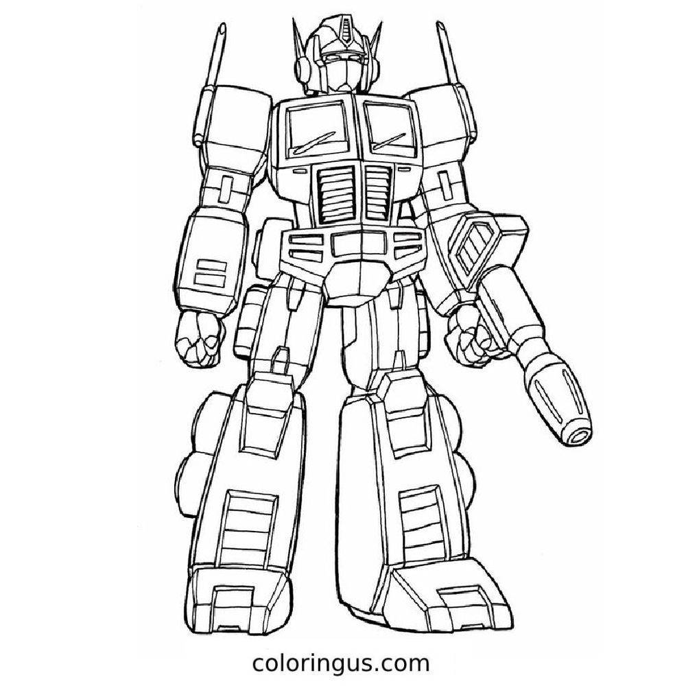 Optimus Prime Coloring Pages Free Printable PDF 