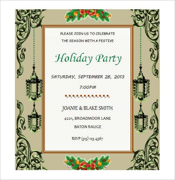 ms word invitation template