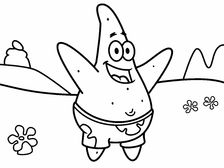 Patrick Star Coloring Page Coloring Pages 4 U