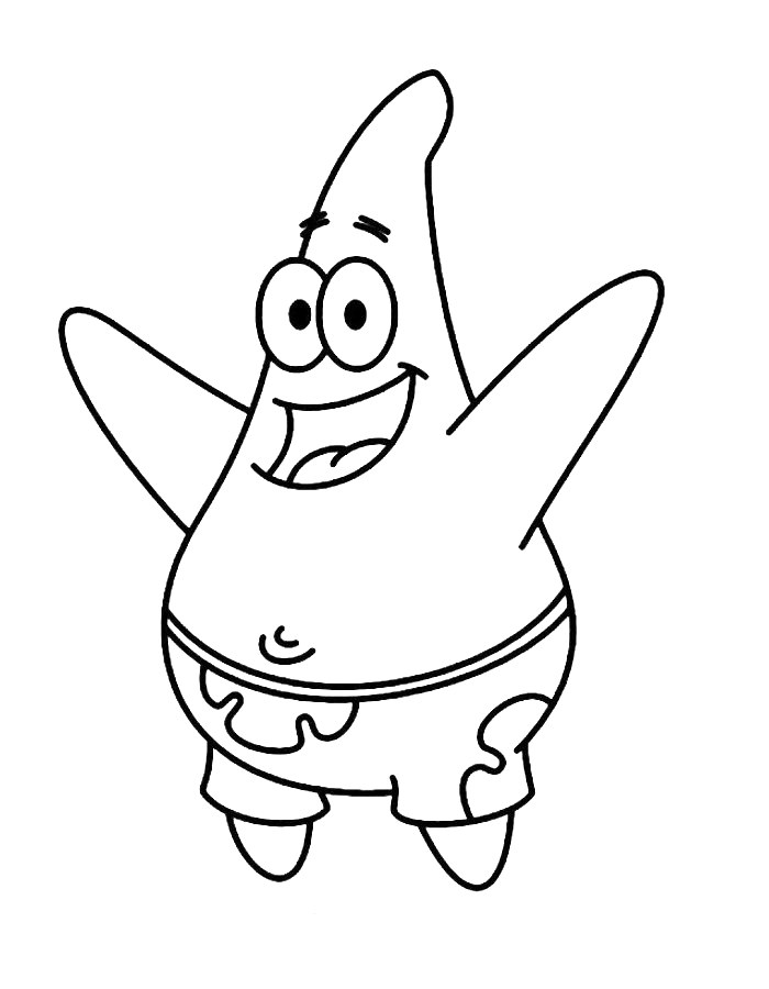 Patrick Star Coloring Pages Free Printable PDF 
