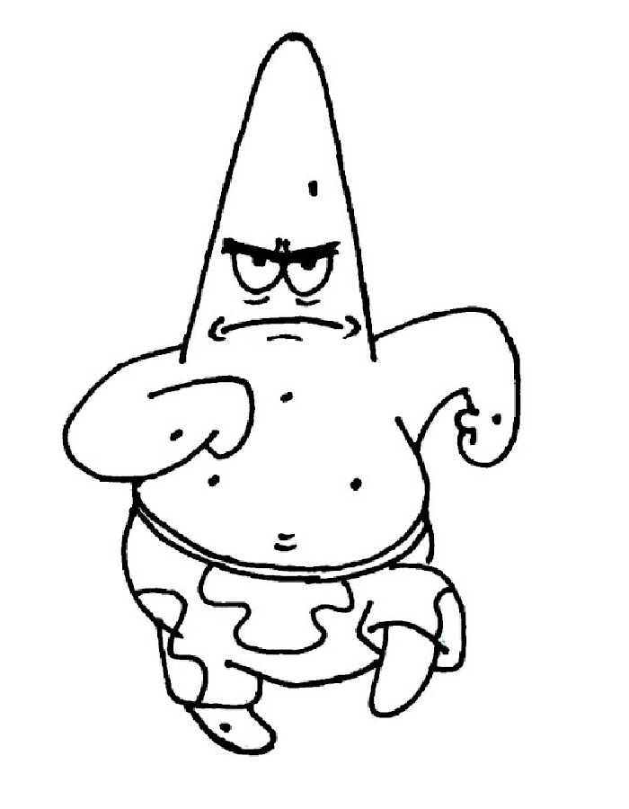 Patrick Star Coloring Pages Free Printable PDF 