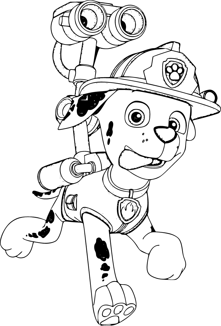 Marshall Paw Patrol Coloring Page