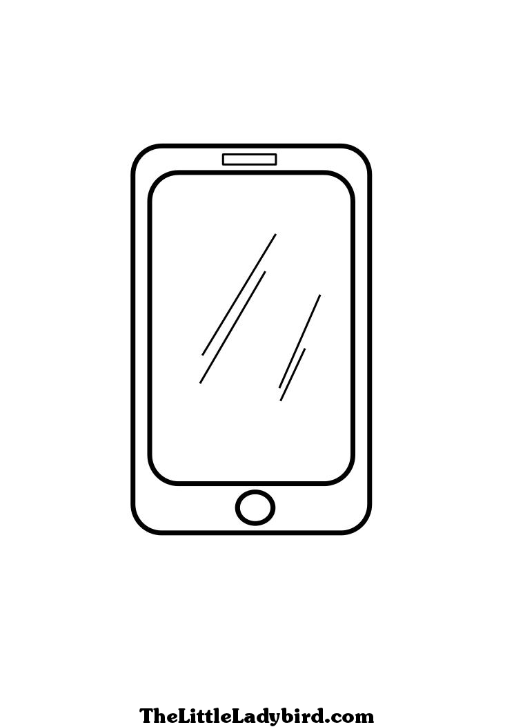 Phone Coloring Pages
