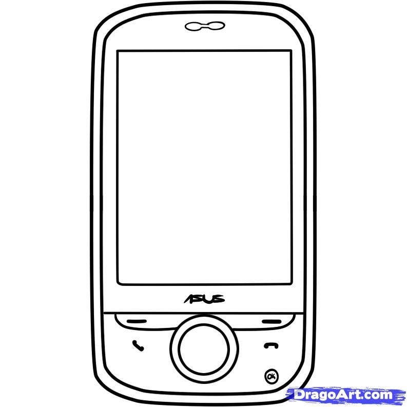 Phone Coloring Pages Coloring Home