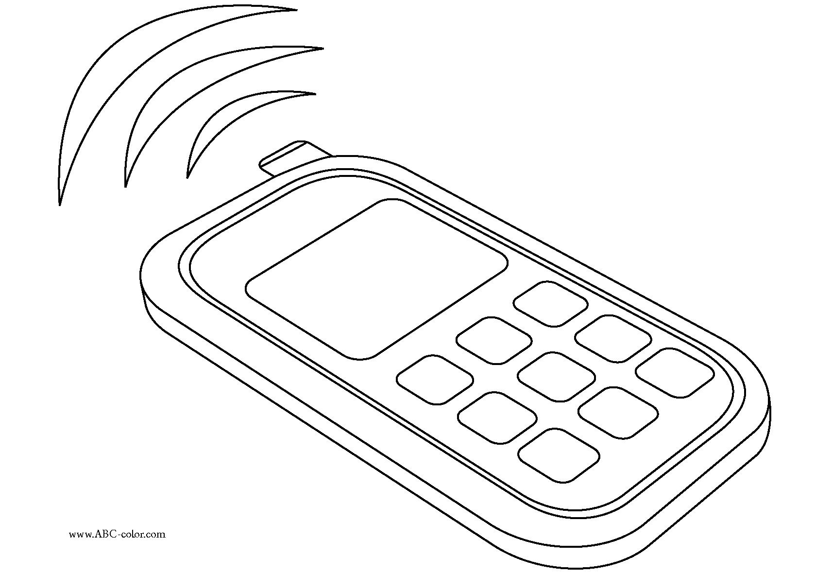 Phone Coloring Pages Coloring Home