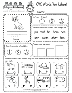 Phonics Worksheets For Kindergarten Free Printables 