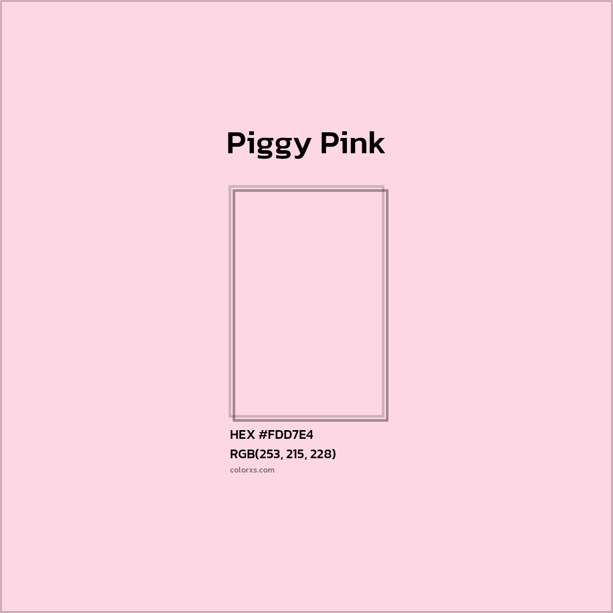 Piggy Pink Complementary Or Opposite Color Name And Code FDD7E4 