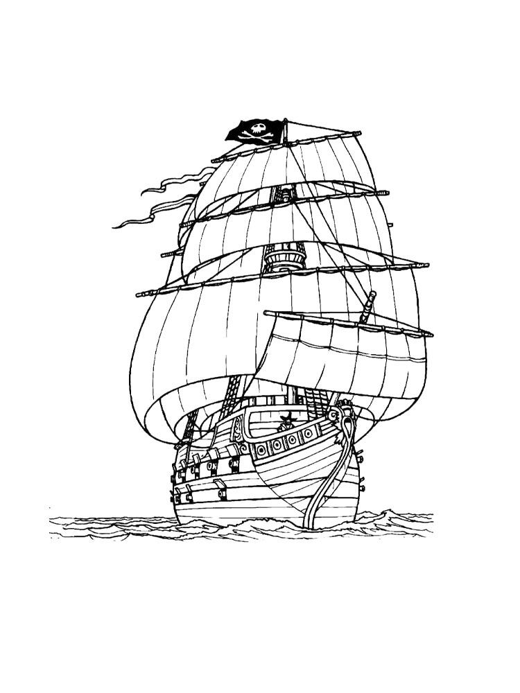 Pirate Ship Coloring Pages