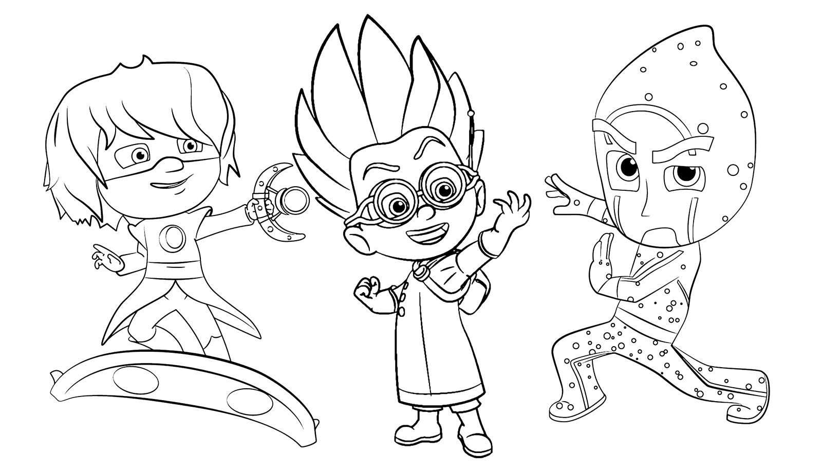 PJ Masks Romeo Night Ninja And Luna Girl Are Together
