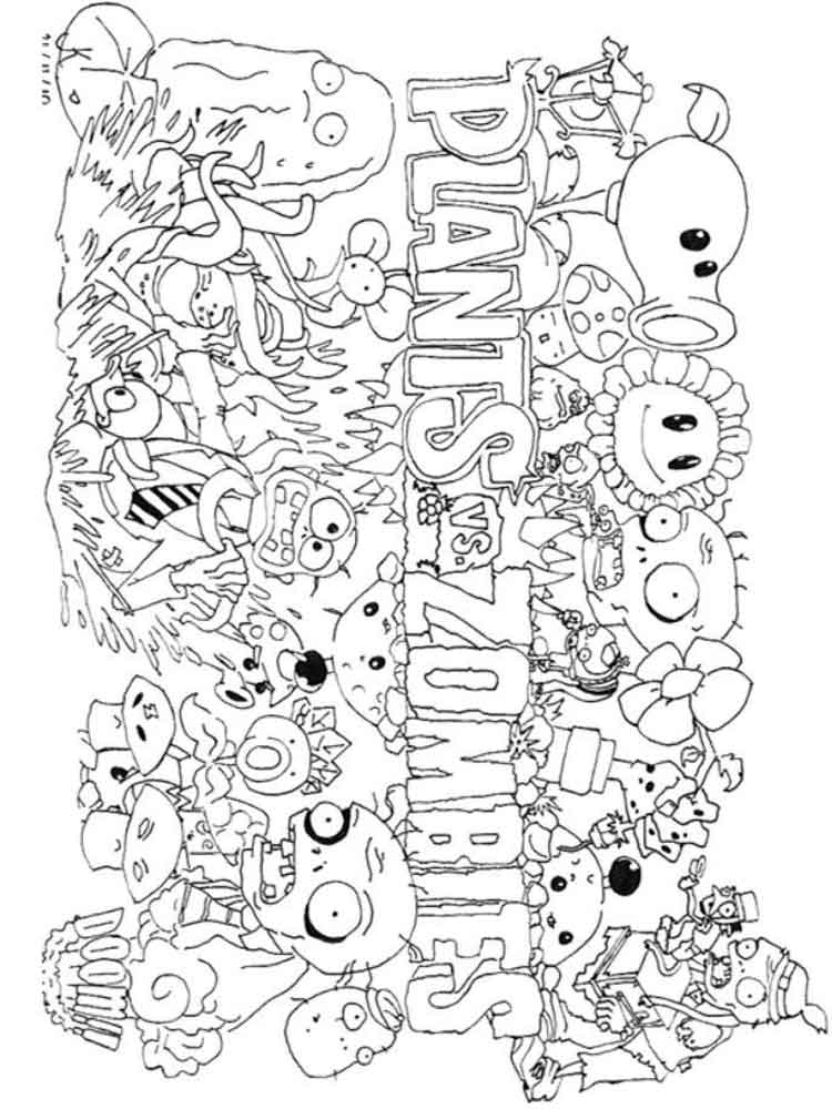 Plants Vs Zombies Coloring Pages