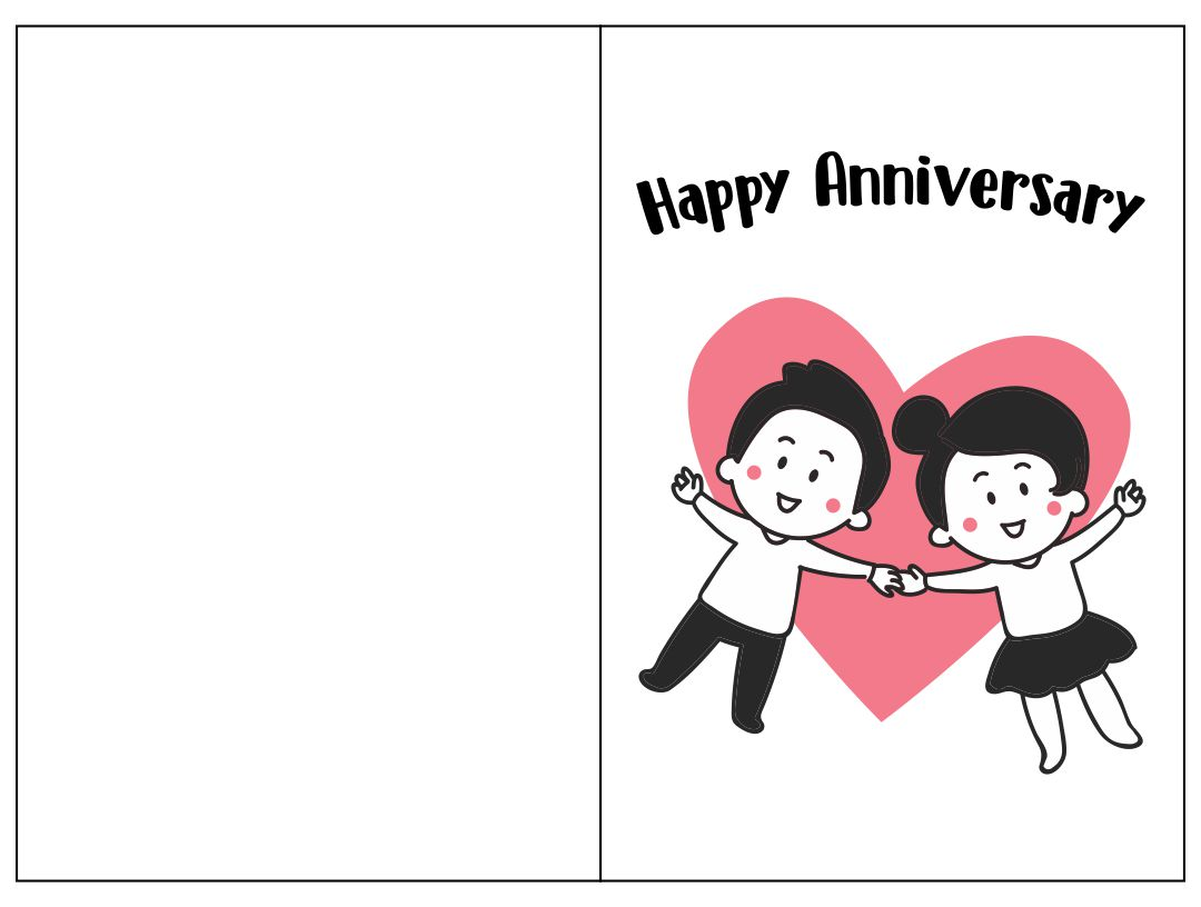 happy wedding anniversary printable cards
