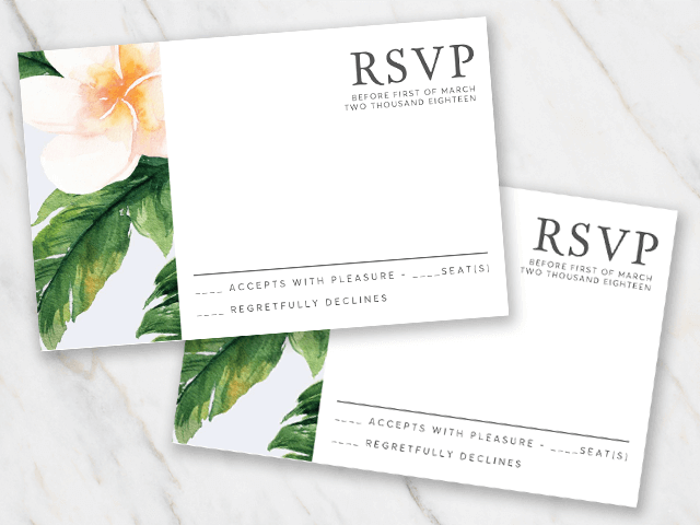 Printable FREE Wedding RSVP Template Cards Microsoft Word Temploola 