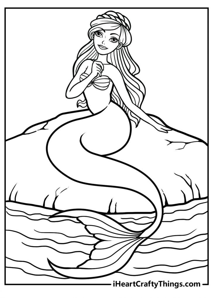 mermaid coloring pages free printable