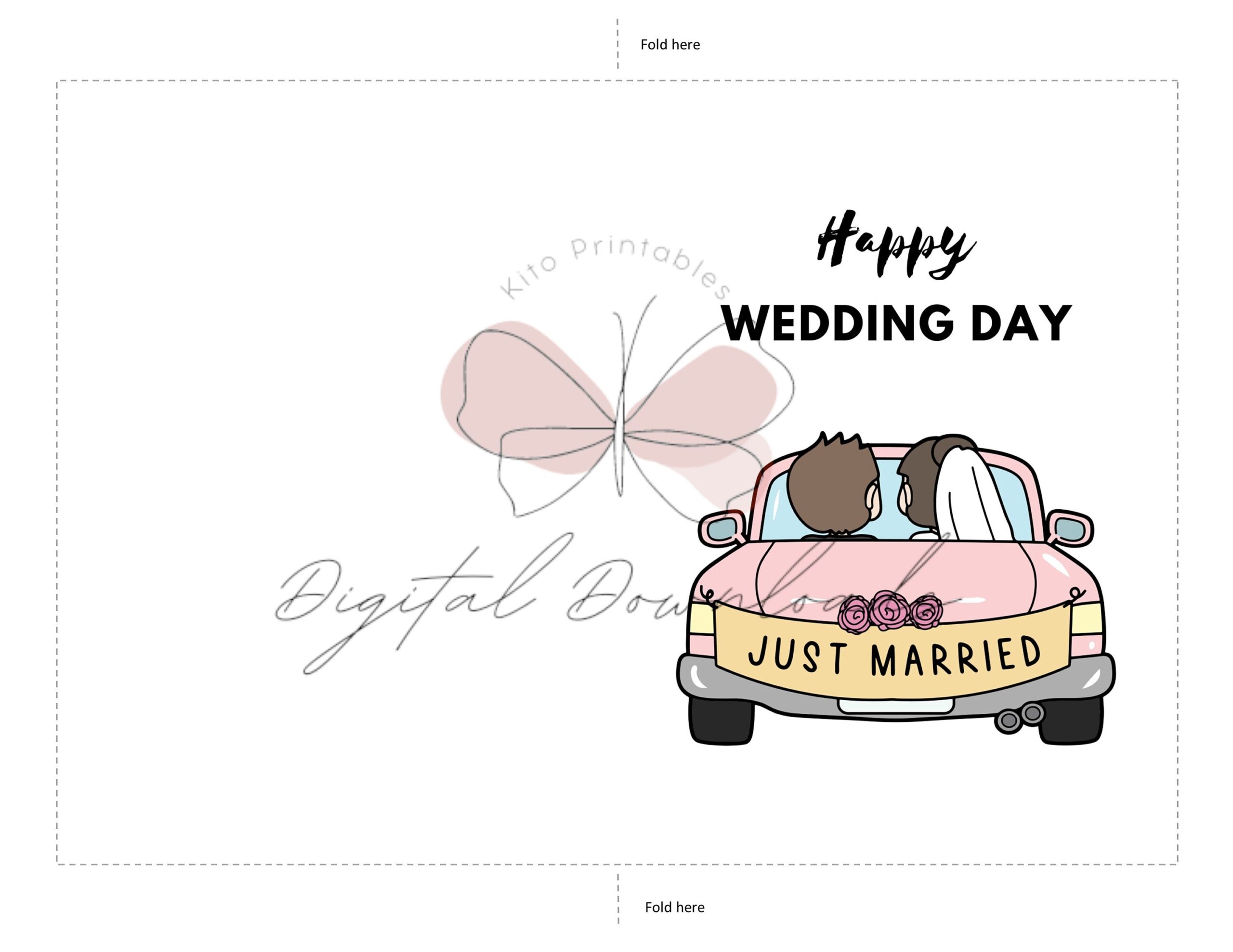 happy wedding card printable