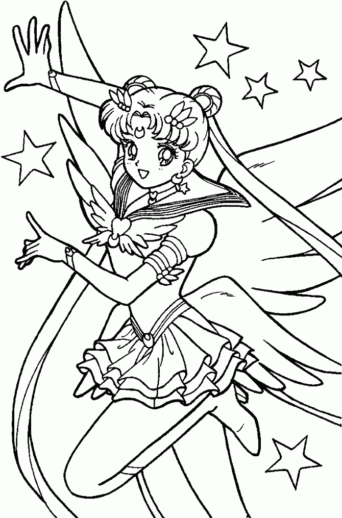 Sailor Moon Color Pages Coloring Home