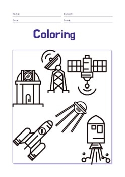 Space Coloring Worksheets By Jay And Kay Teachers Pay Teachers
