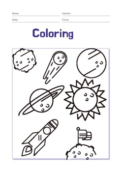 Space Coloring Worksheets By Jay And Kay Teachers Pay Teachers