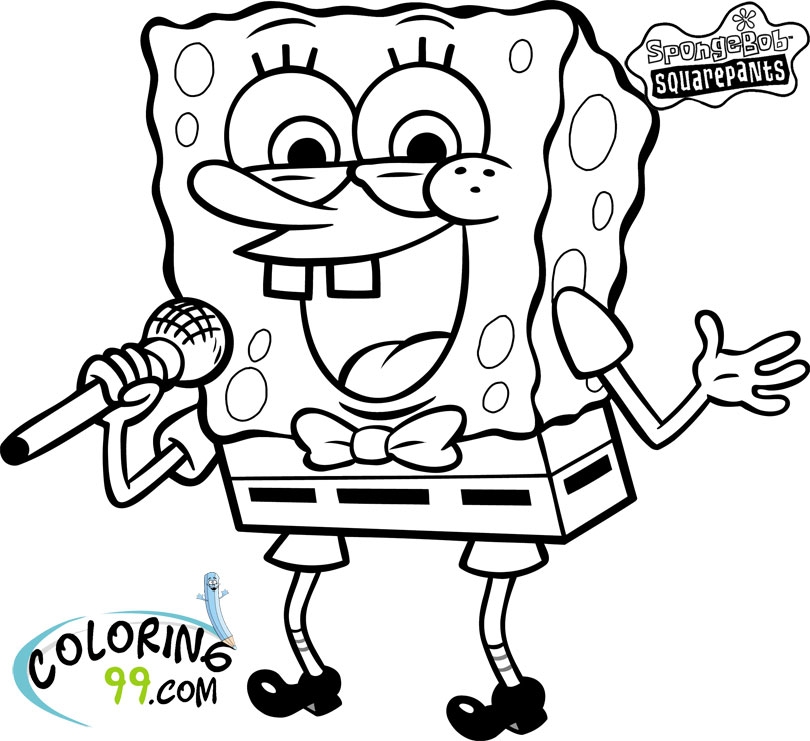Spongebob Coloring Worksheets Printable Word Searches