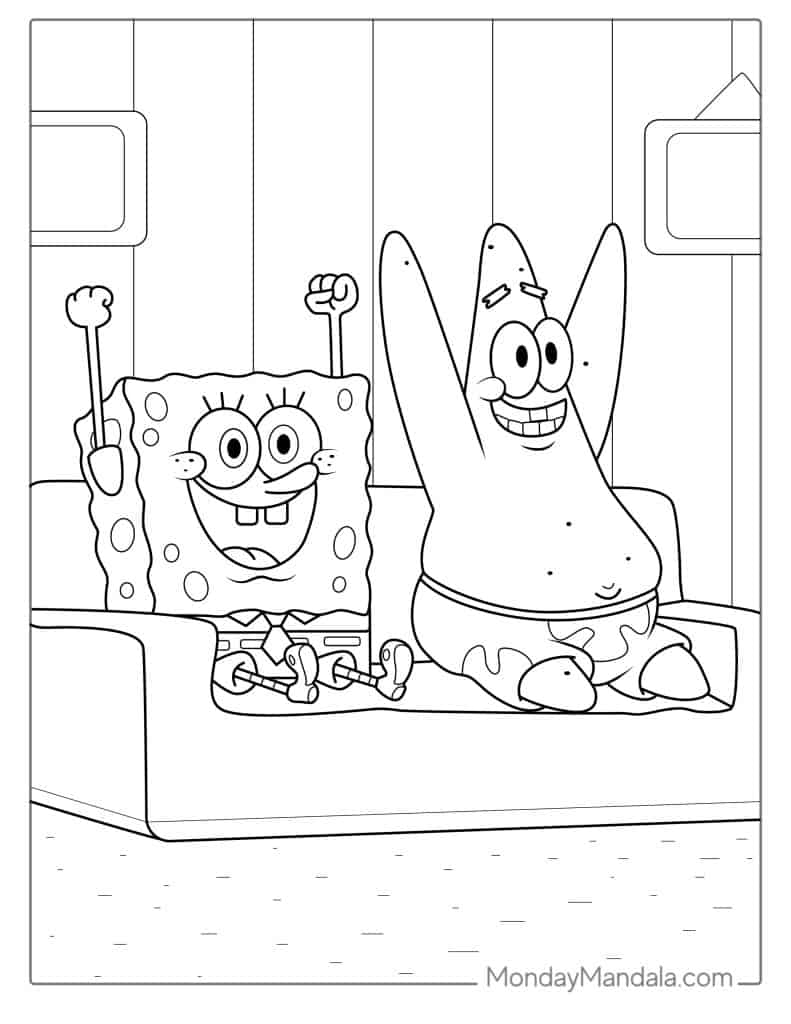 spongebob coloring worksheets