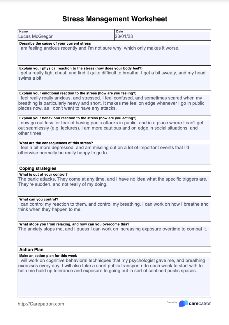 Stress Management Worksheets Worksheets Library