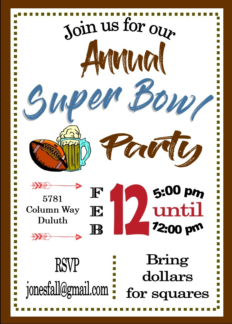 Super Bowl Party Invitations 2021