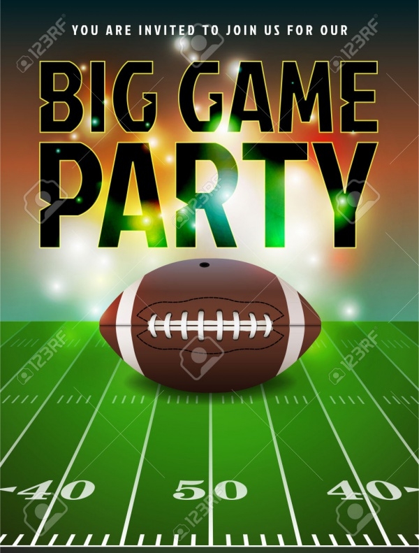 Super Bowl Party Invitations Templates Free Printable Word Searches