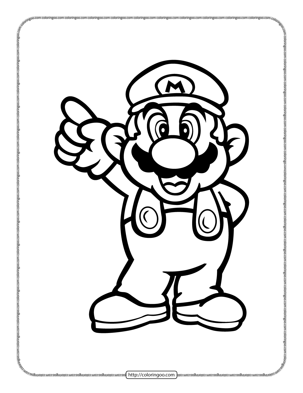 Super Mario Coloring Pages