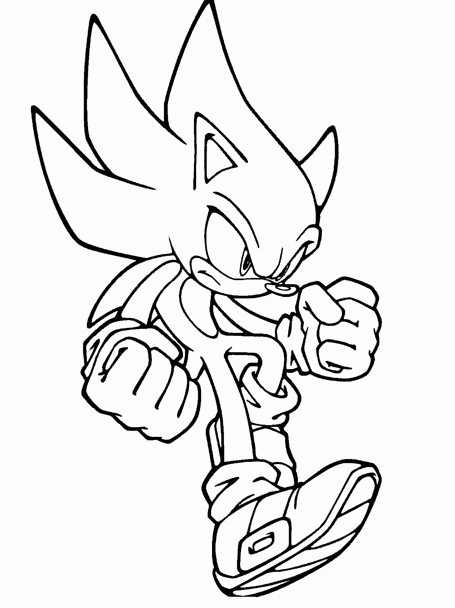Super Sonic Coloring Page