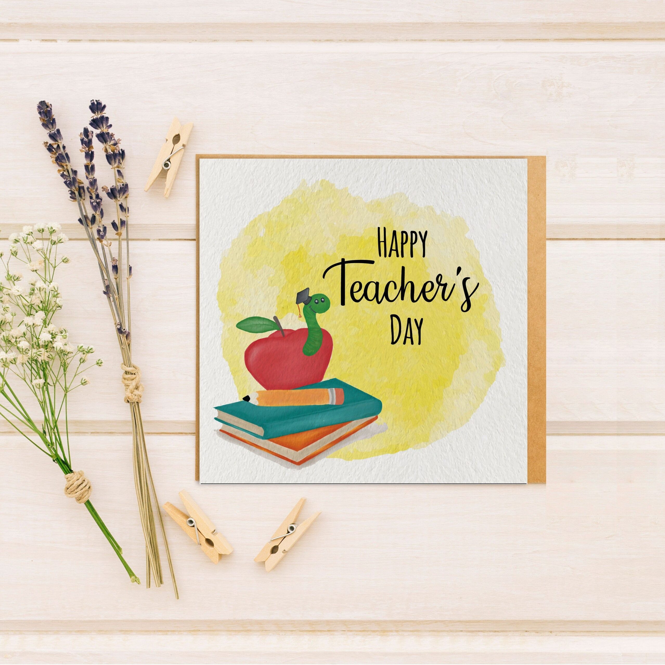 happy teachers day card printable